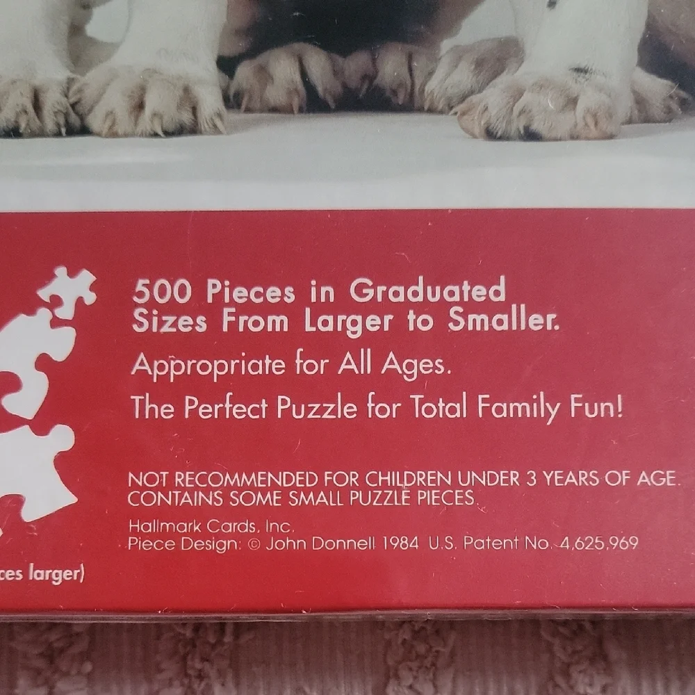 Puppy Dots Family Puzzle - Black and White